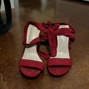 Red Lulus heels